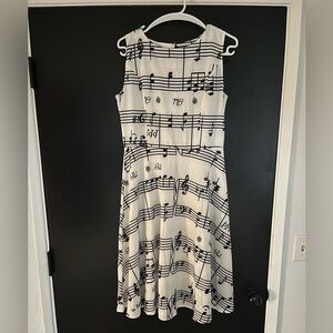 Music note print dress